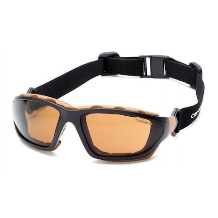 Pyramex Carhartt - Carthage - Sandstone Bronze Anti-fog Lens with Black/Tan Frame CHB418DTP